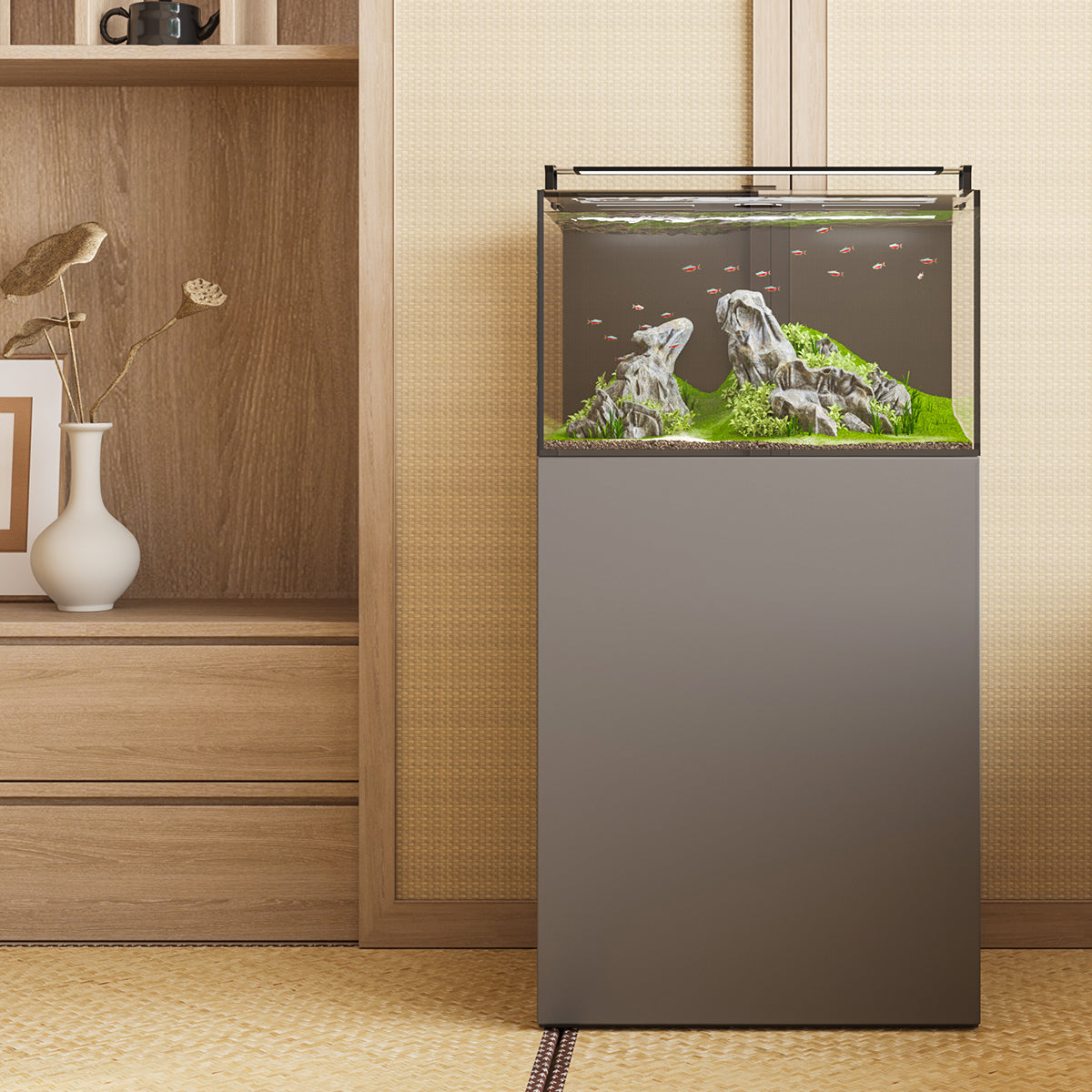 KYOTO-60 Complete set of Aquarium with Rear Filtration System